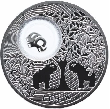 Монета 1 доллар 2011 года Ниуэ Слоник Серебро| |