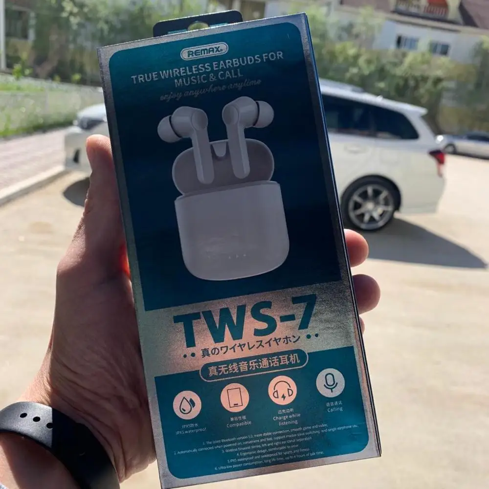 Remax TWS-7 беспроводные bluetooth наушники (гарнитура) с зарядным кейсом | Электроника