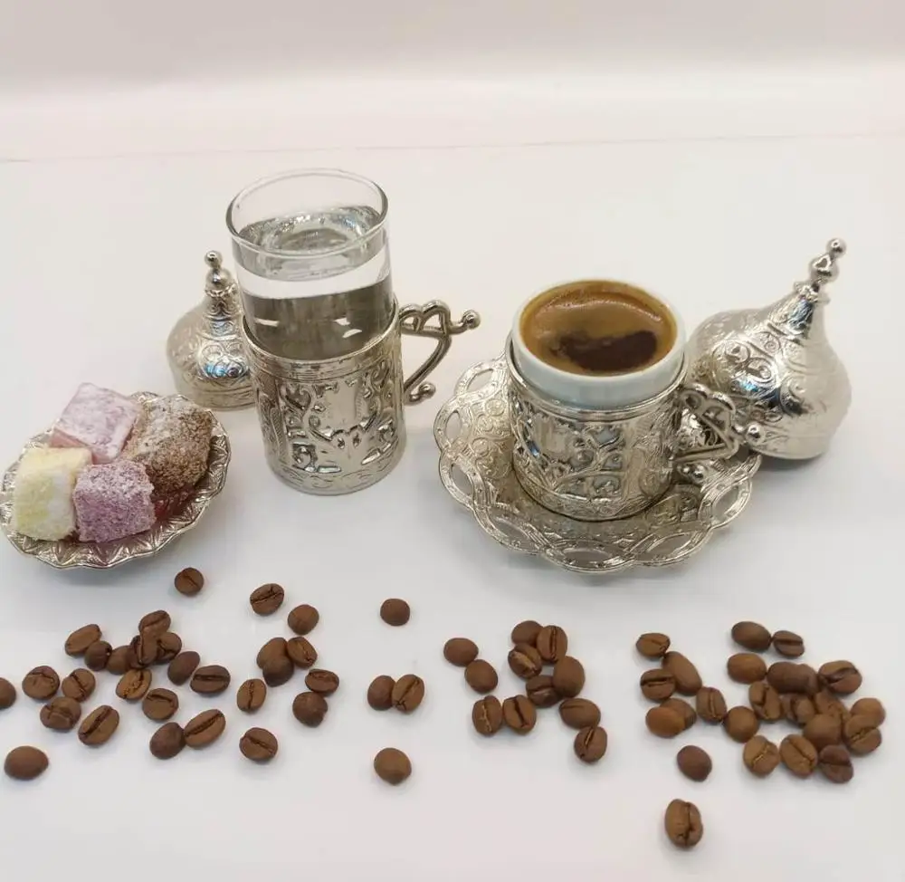 

Оригинальный дизайн ручной работы, турецкий греческий арабский кофе, набор эспрессо, 1 сервировка, поднос для чашки, конфеты, Подарочная тар...