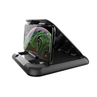 Carbon Fiber Car Phone Holder Dashboard Universal inch Mobile Phone Clip Mount Bracket For iPhone MAX GPS Stand