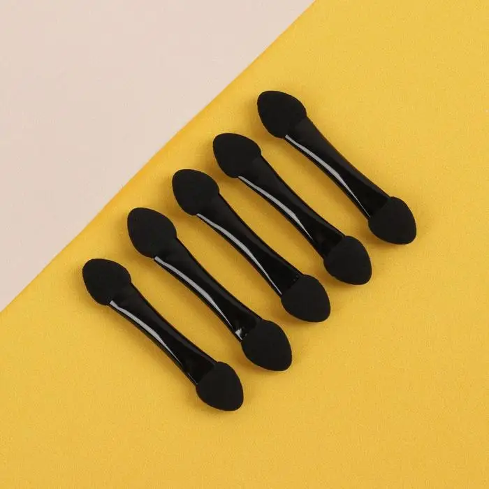 Набор аппликаторов для теней 5 шт 4 3 см двусторонние цвет чёрный | Аппликатор век