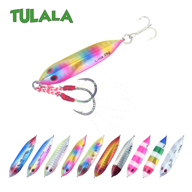 Tulala литого металла 15/25/40g джиговая блесна берег крючковый лов литья свинца рыбы морского окуня Рыбалка на щуку Приманка снасти Wobbers жесткая приманка