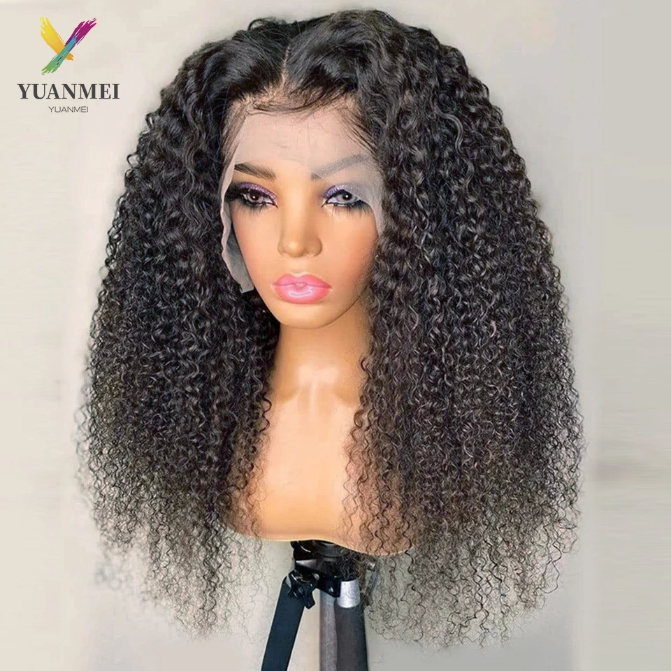 Brazilian Afro Kinky Curly 13X4 Lace Frontal Human Hair Wigs For Women 250 Density Curly Lace Closure Wig 30 inch Lace Front Wig