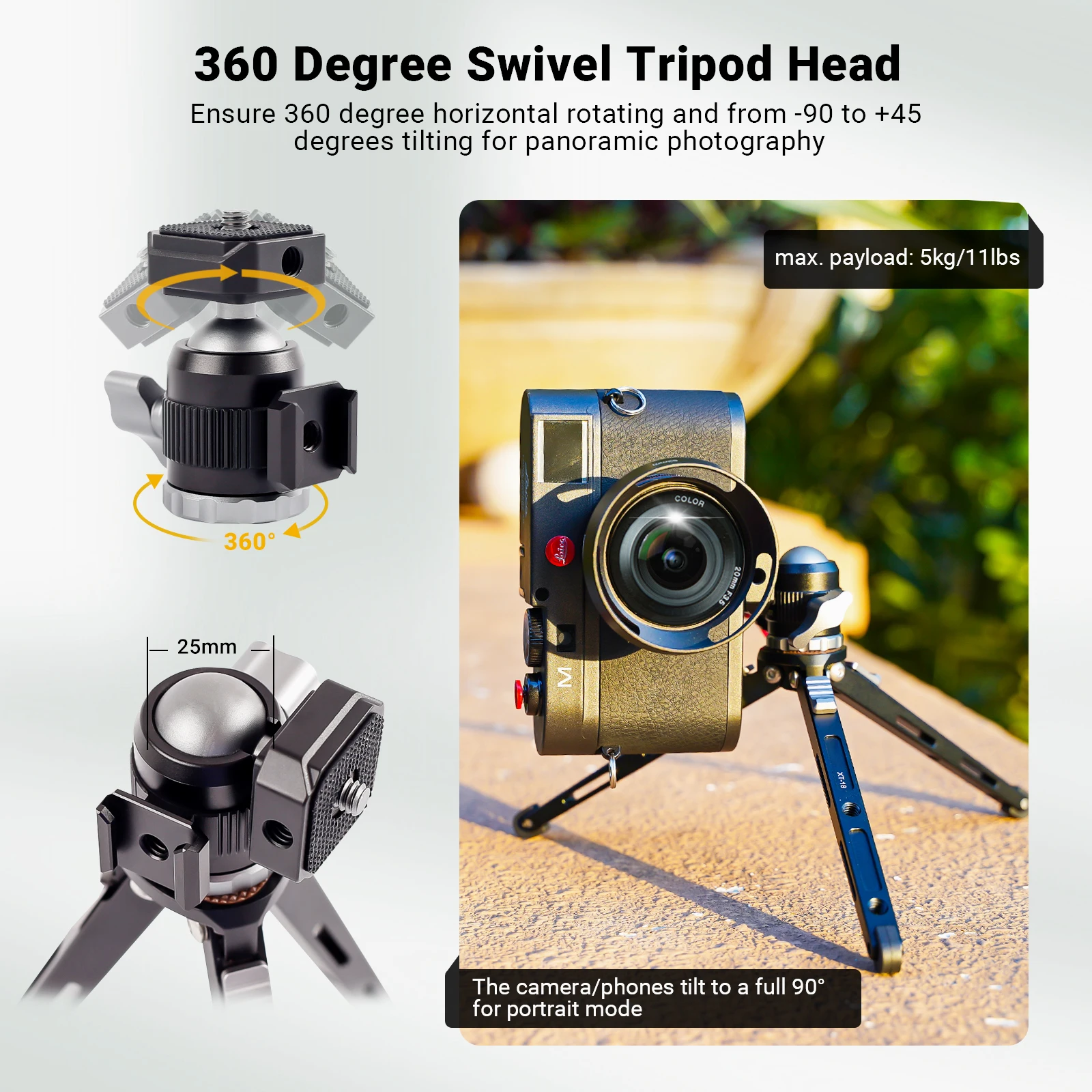 Металлический Настольный Штатив moshuse для камеры телефона портативный настольный