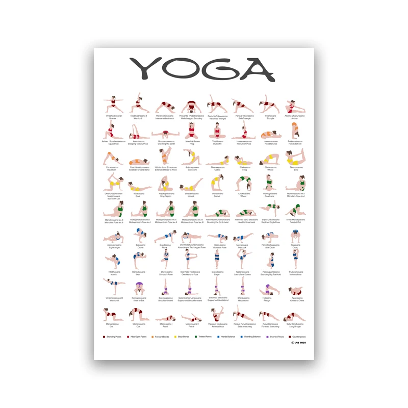 

Йога плакат Surya Namaskar Sequence Duknow