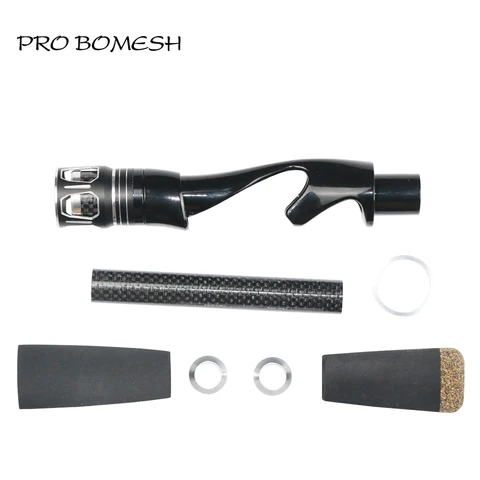 Pro Bomesh 1 комплект, алюминиевая запирающая гайка + 3K карбоновая трубка, спиннинг, ручка из ЭВА, Набор DIY, удочка, аксессуары, ремонтная удочка