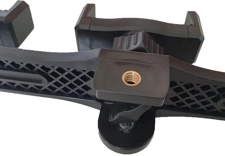 Holder gsmin BM-21 with three clips for phone hinged mount thread 1/4 (black) | Mobile Phone Holders & Stands