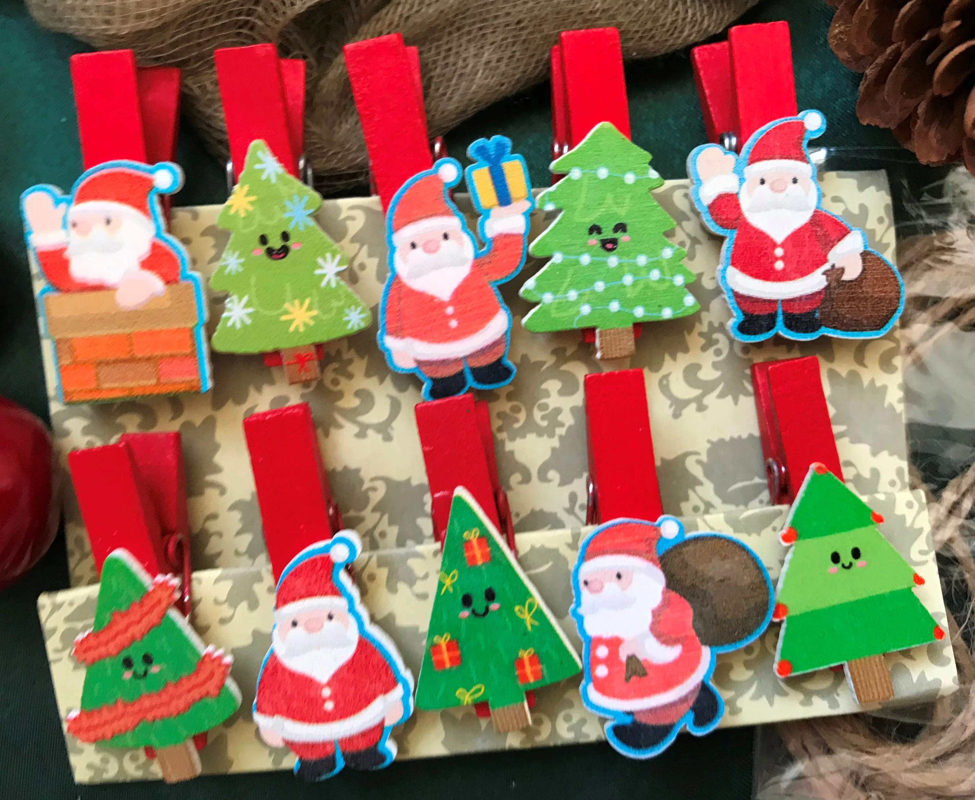 120 шт. Симпатичные бумажные деревянные зажимы маленькие прищепки для фотографий