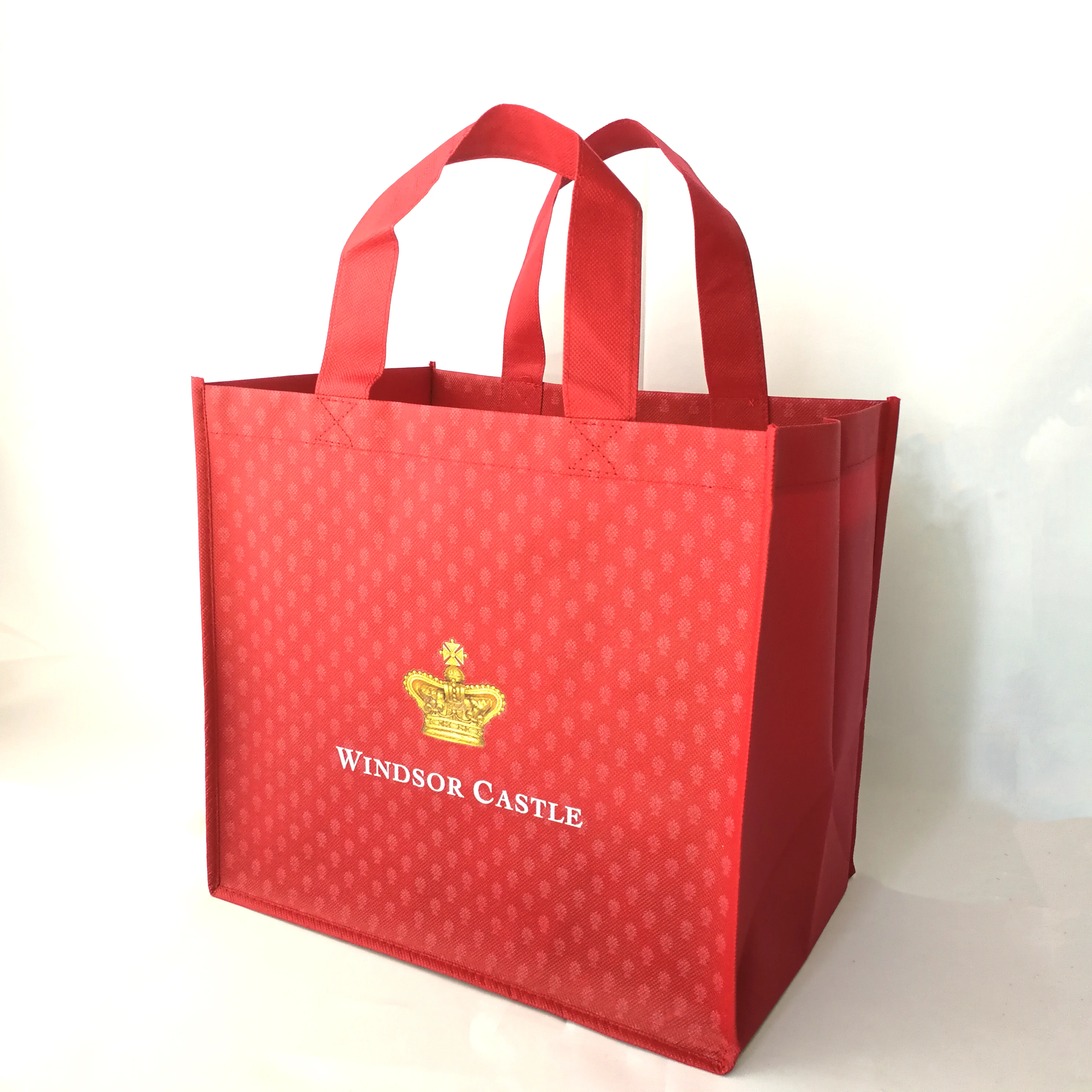 Оптовые продажи Заказные красные нетканые тканевые сумки упаковочные материалы