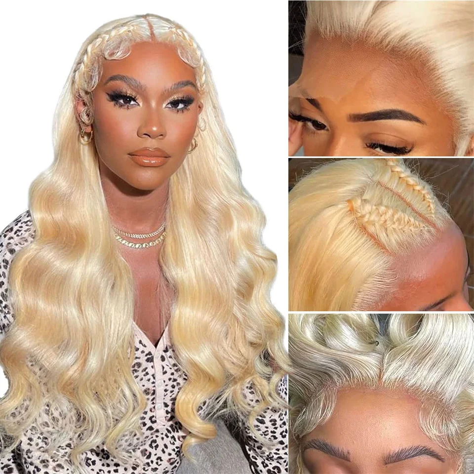 613 Transparent Lace Frontal Wig HD Lace Frontal Human Hair Wigs for Black Woman 12