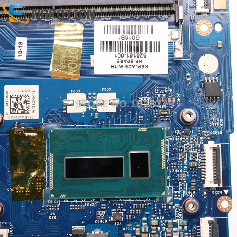 Verkaufen NOKOTION 828181-601 828181-001 Für HP 15-AC 15-AY Laptop Motherboard AHL50 ABL52 LA-C701P SR27G I3-5005U CPU R5 M330 GPU