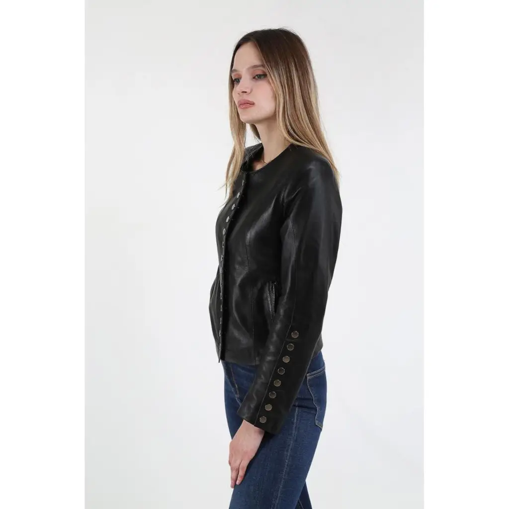 Women Leather Jacket Genuine Real Leather Jacket leather Coat lambskin coat Female Jacket Genuine Leather Women's Black Coat