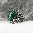 Мужское серебряное кольцо в виде скорпиона с фианитами