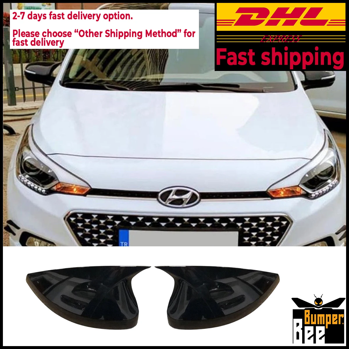 Зеркальный чехол для Hyundai i20 с сигналом без сигнала 2014 2015 2016 2017 2018 19 аксессуар