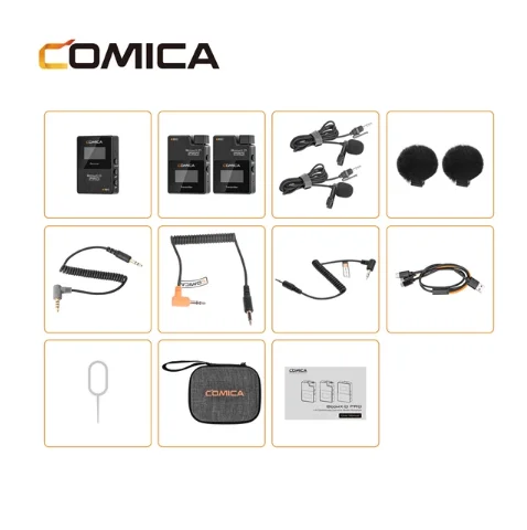Comica BoomX-D PRO D1 D2 2.4G Digital Dual Channel On Board Record Wireless Microphone Transmitters Receiver for Live Streaming - купить по