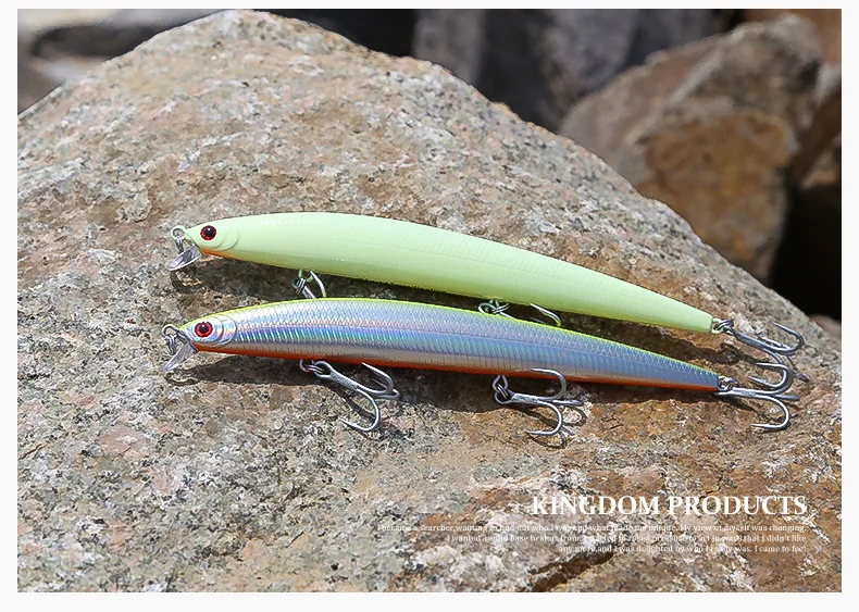 Kingdom Floating Minnow морская Рыбная приманка вобблер погремушка звук жесткая приманка искусственная Джеркбейт модель 5333 120 м, 14,5 г/143 мм, 21 г