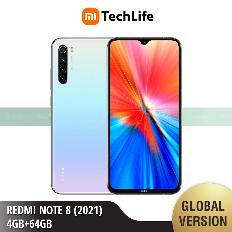 Смартфон Xiaomi Redmi Note 8 (2021 дюйма) 64 Гб ПЗУ 4 ОЗУ (абсолютно новый/запечатанный)