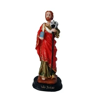 image of saint jude tadeu saint apostolo of jesus 15 cm resin sculpture handmade painting