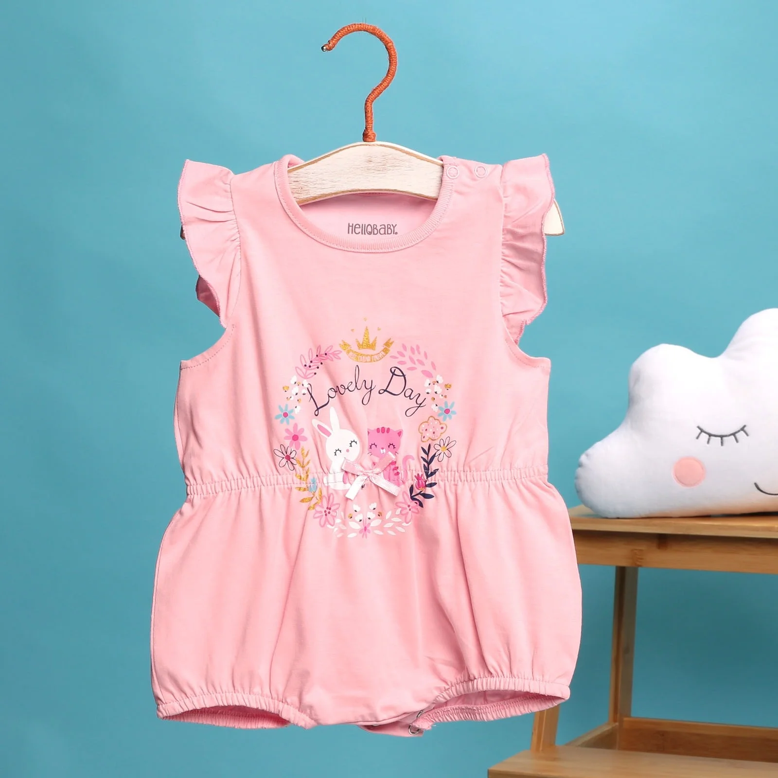 Ebebek HelloBaby/Летний Детский комбинезон с короткими рукавами для девочек| |