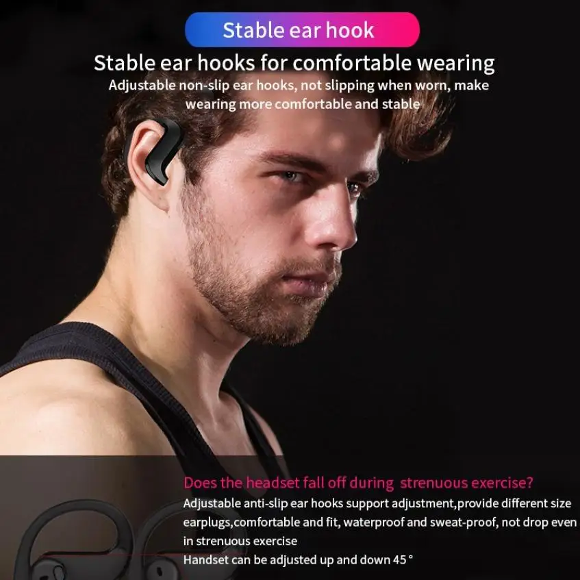 TWS бизнес беспроводные Bluetooth наушники с крючком спортивные Hifi звуковые игровая