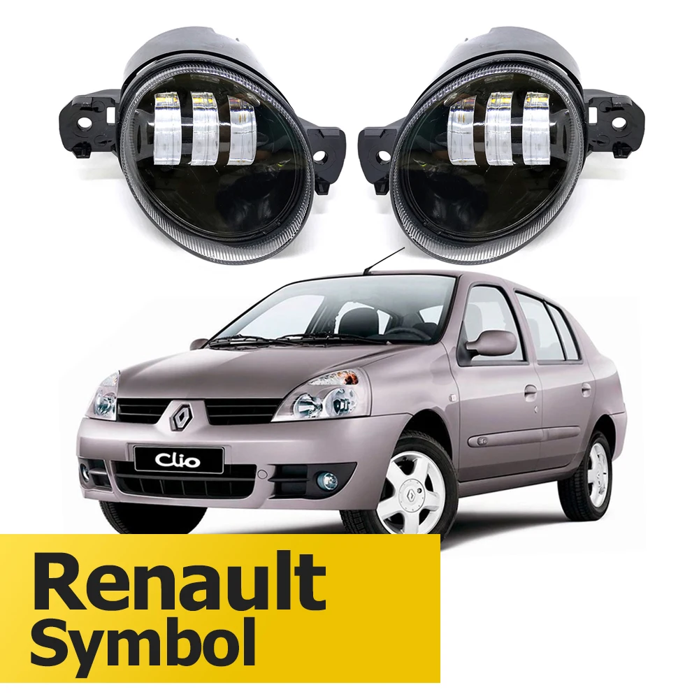 Фары противотуманные светодиодные рено. Led ПТФ Renault symbol. ПТФ Рено Симбол 2008. Противотуманные фары Рено Симбол 2008. Противотуманные фары Рено Симбол 2007.