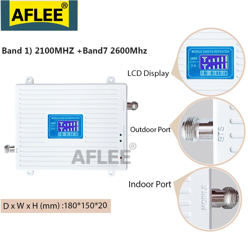 

B20 800 1800 2100 2600mhz Cellular Amplifier 4G Repeater GSM 2G 3G 4G Dual-Band Cell Phone Mobile Signal Booster DCS WCDMA LTE