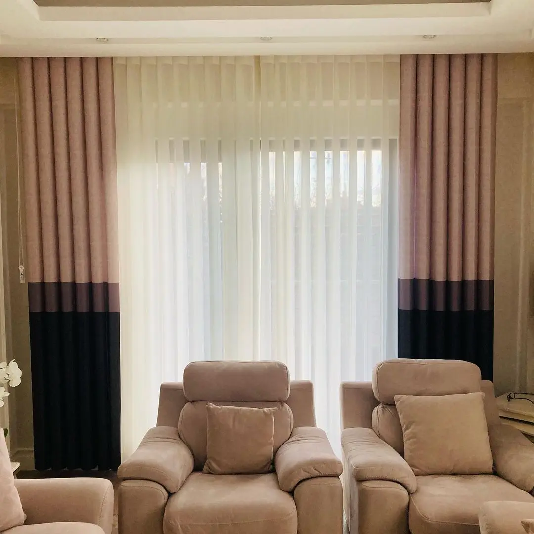 

Multifunctional Linen Curtain And Drape Custom Curtain Panel Home Decoration Modern Wave Window Tulle Curtain For Living Room