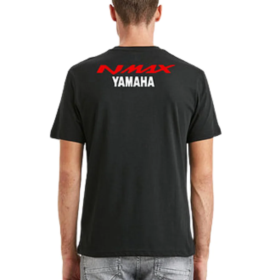 

New Fashion Spring Men's O neck Short Sleeve Tshirt Yamaha Nmax Printed 100% Cotton Casual Crew Neck Summer T-shirt Black