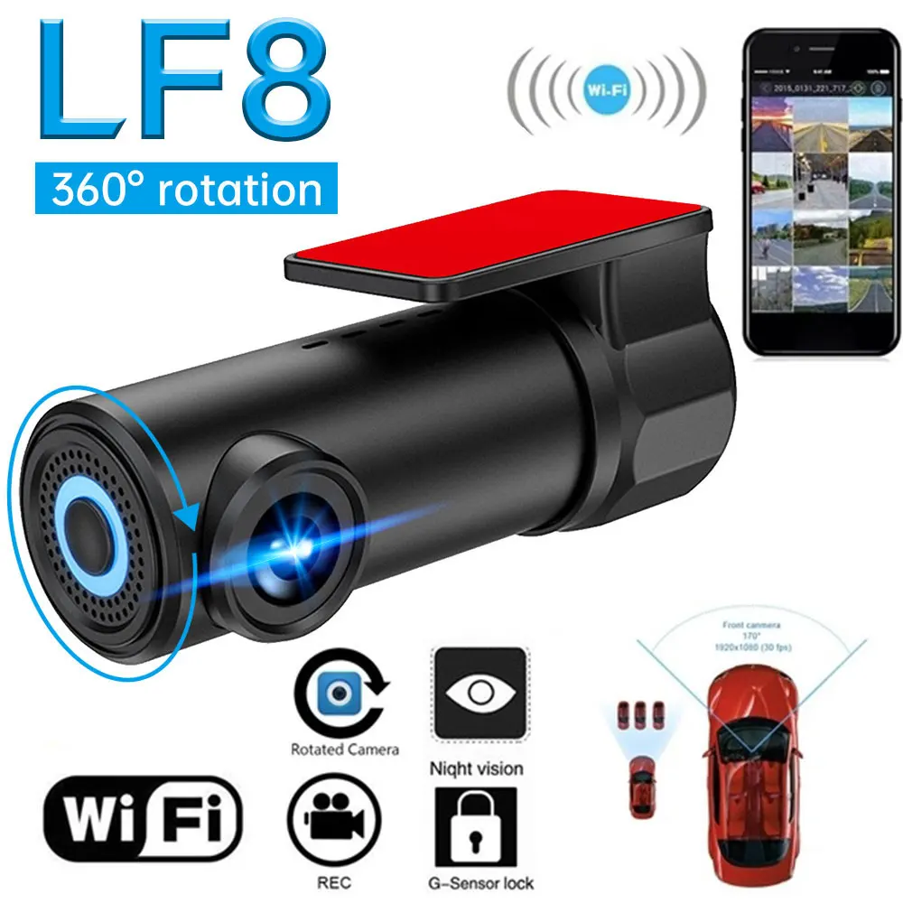 

Hidden Type Car DVR WIFI Night Vision 1080P Full HD Dash 24 Hour Monitor Recorder Dash Cam Registrator 4G Lens 170° Wide Angle