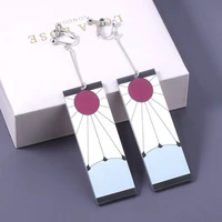 anime demon slayer tanjiro earrings tanjirou anime cosplay earrings dangle earrings gift for valentines day