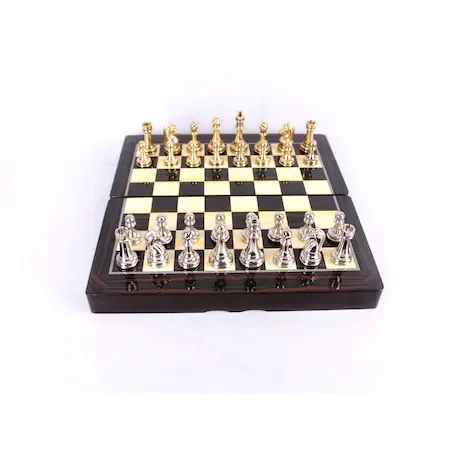 Роскошный Металлический Шахматный набор хромированные шахматы в форме
