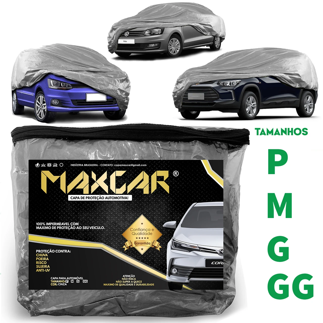 

Capa para cobrir carro P M G/GG Maxcar protege sol chuva poeira impermeável pronta entrega Anti-uv Capa para carro 100%