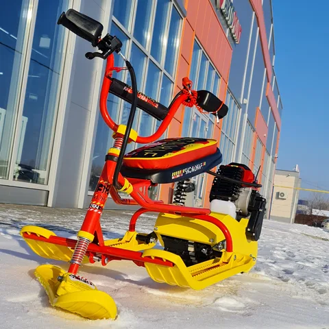 Детский снегоход снегокат kidsnowcat бензиновый двухтактный 50cc с мотором с двигателем с двс для детей (Комфорт) - изображение