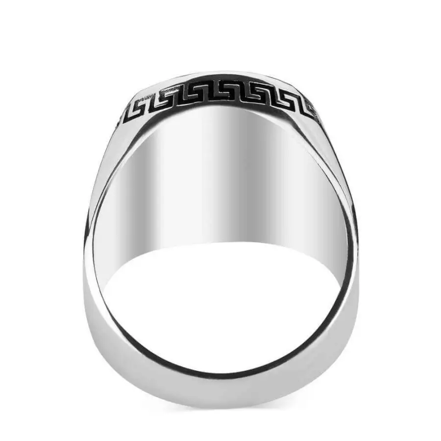 

925 Sterling Silver Ring For Men Plain Model burgundy healthy Onyx Stone Vintage Fashion Turkish Premium Handmade Jawelery