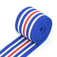 38mm1 5inch blue red white nylon elastic striped webbing height elastic ribbon purse strap elastic band garment accessories%c2%a0