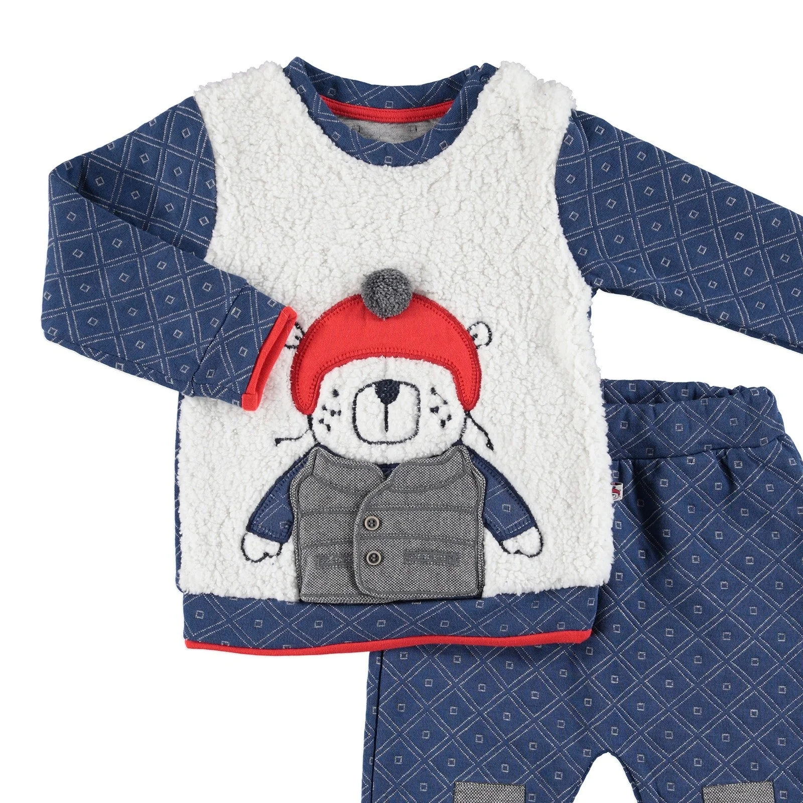 Ebebek Mymio/Комплект детских толстовок и брюк с изображением медведя для