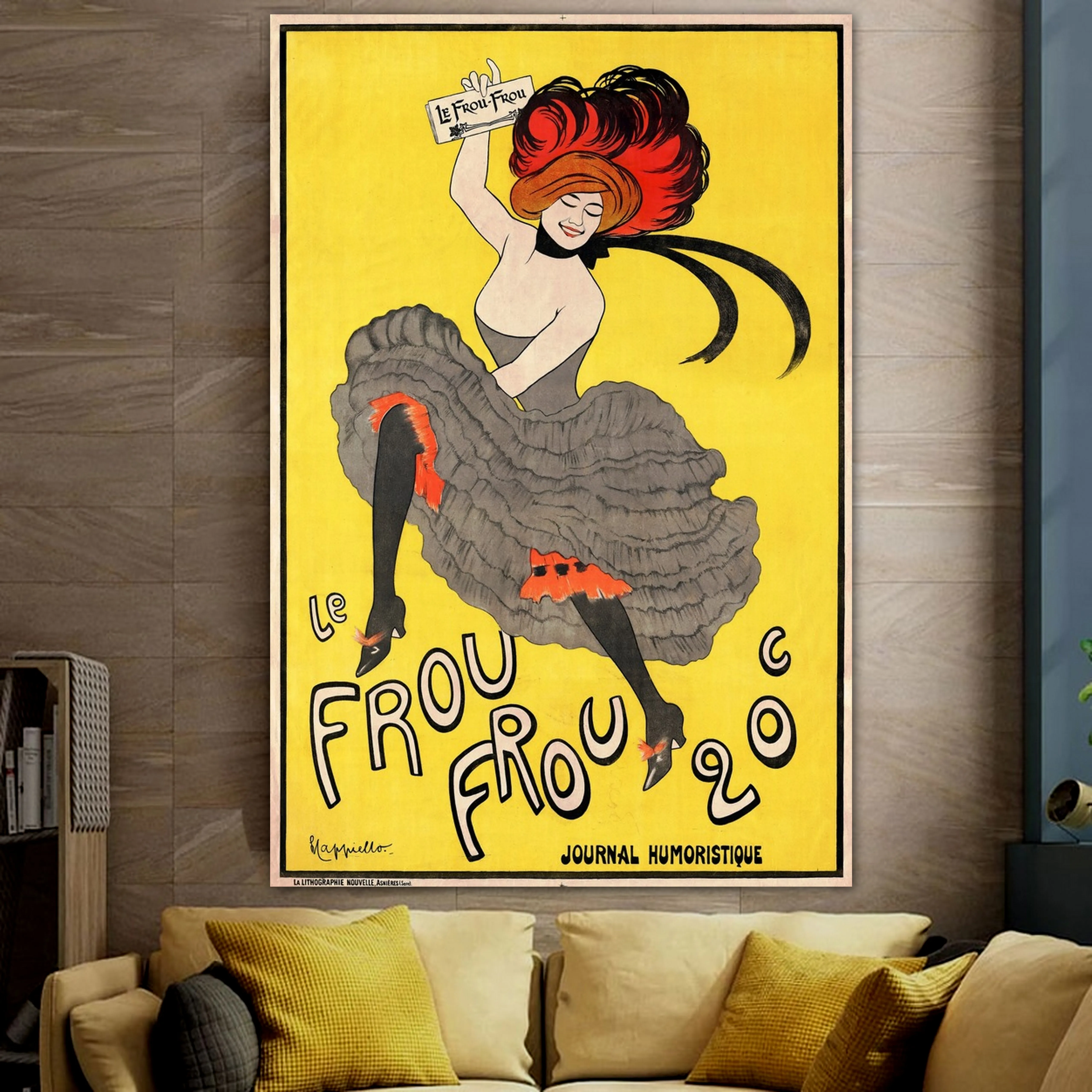 

Le Frou Frou Old Master Advertisement Retro Vintage Poster Wall Photo Pictures Wall Art Room Decor Painting Canvas Print