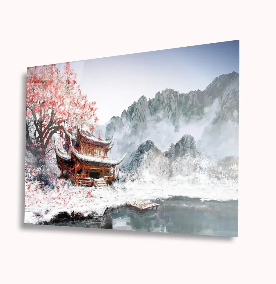 

Illustration Landscape Glass Table 4mm Durable Tempered Glass