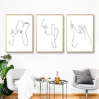 AM Coffee PM винная абстрактная линия художественные принты черный белый минималистический скандинавский постер кофе Настенная картина на холсте Декор бара паба