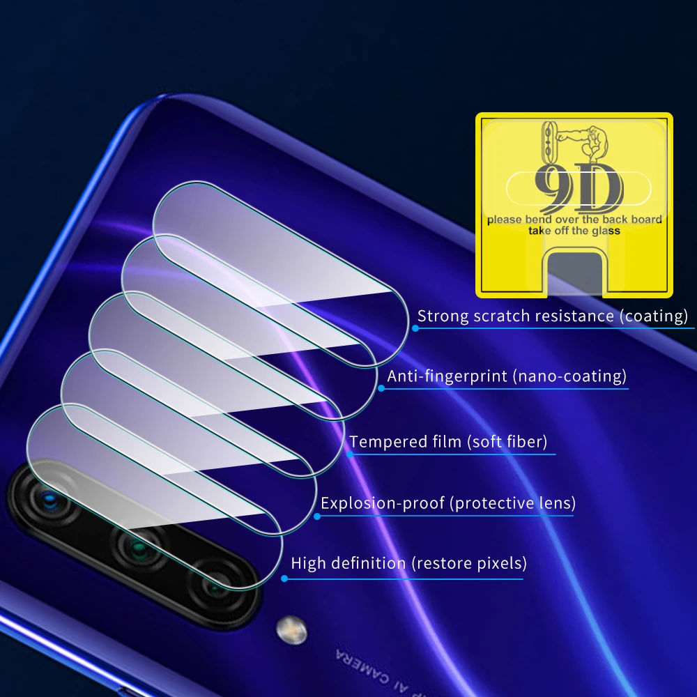 2 шт. задняя камера объектив Защитная пленка для Xiaomi Mi CC9e Note 10 Pro A3 Lite Объектив Закаленное стекло пленка