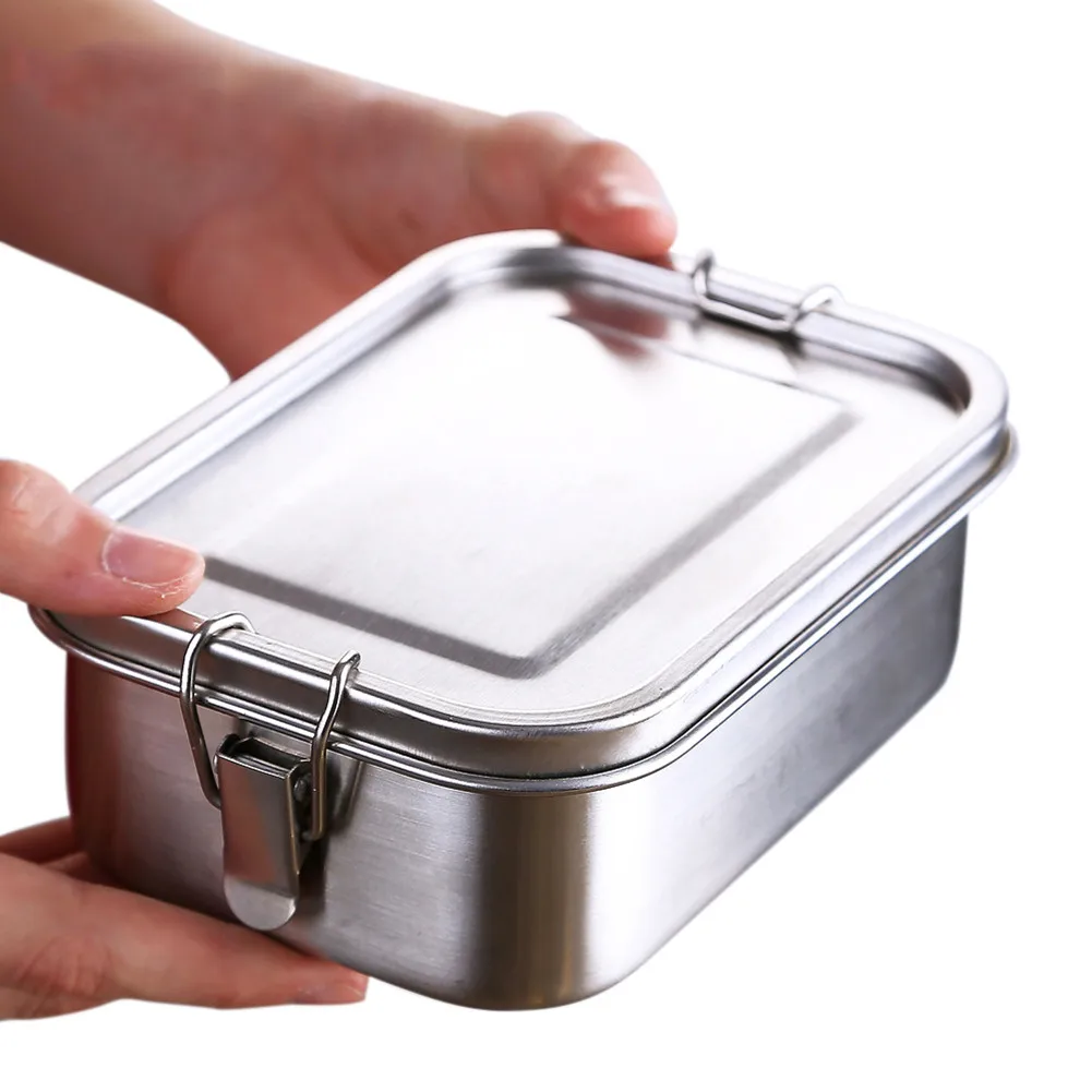 

Chinese Stainless Steel Lunch Box 800ml 1400ml Sealed Leakproof Lunch Box Large Capacity Multifunctional Fresh-keeping Bento Box