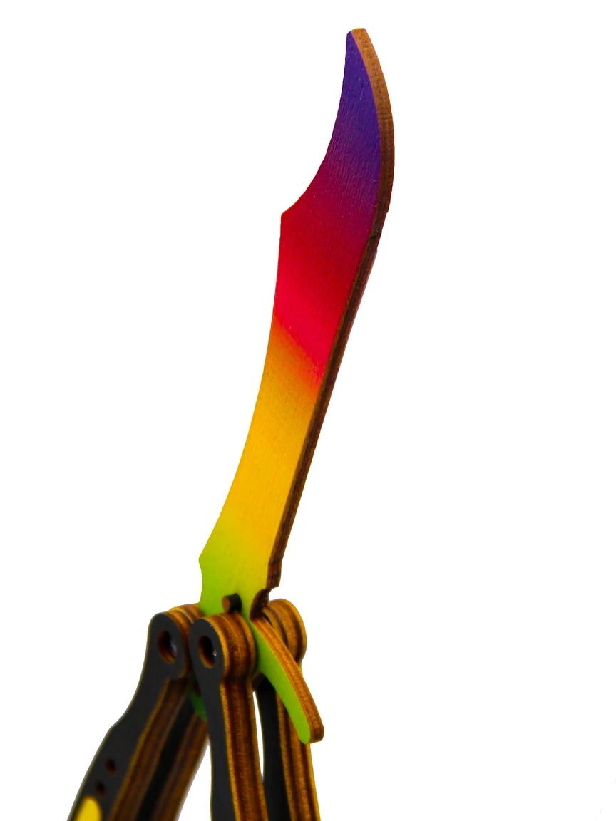 Деревянный нож бабочка Градиент CS GO | Нож кс го (деревянная реплика V1) Игрушки и