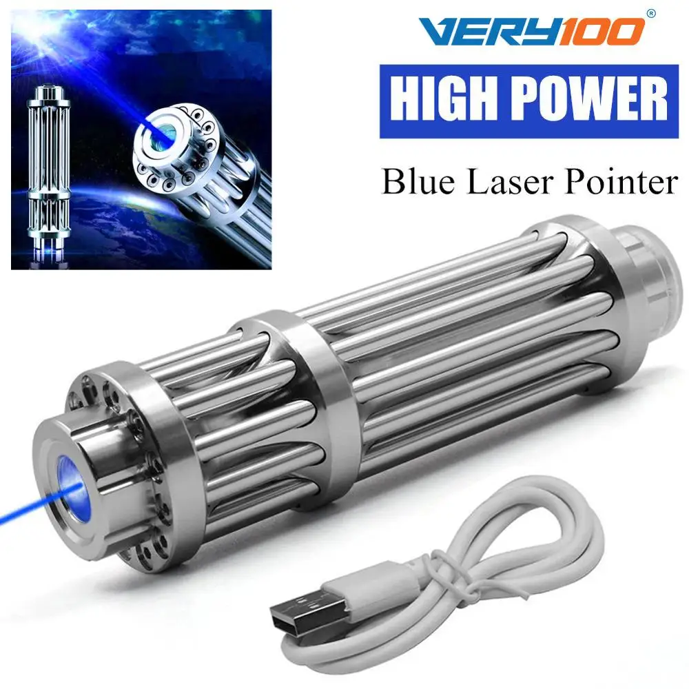 1 мВт 532NM USB Перезаряжаемые синий лазерный указатель ручка сжигание 20 миль луч
