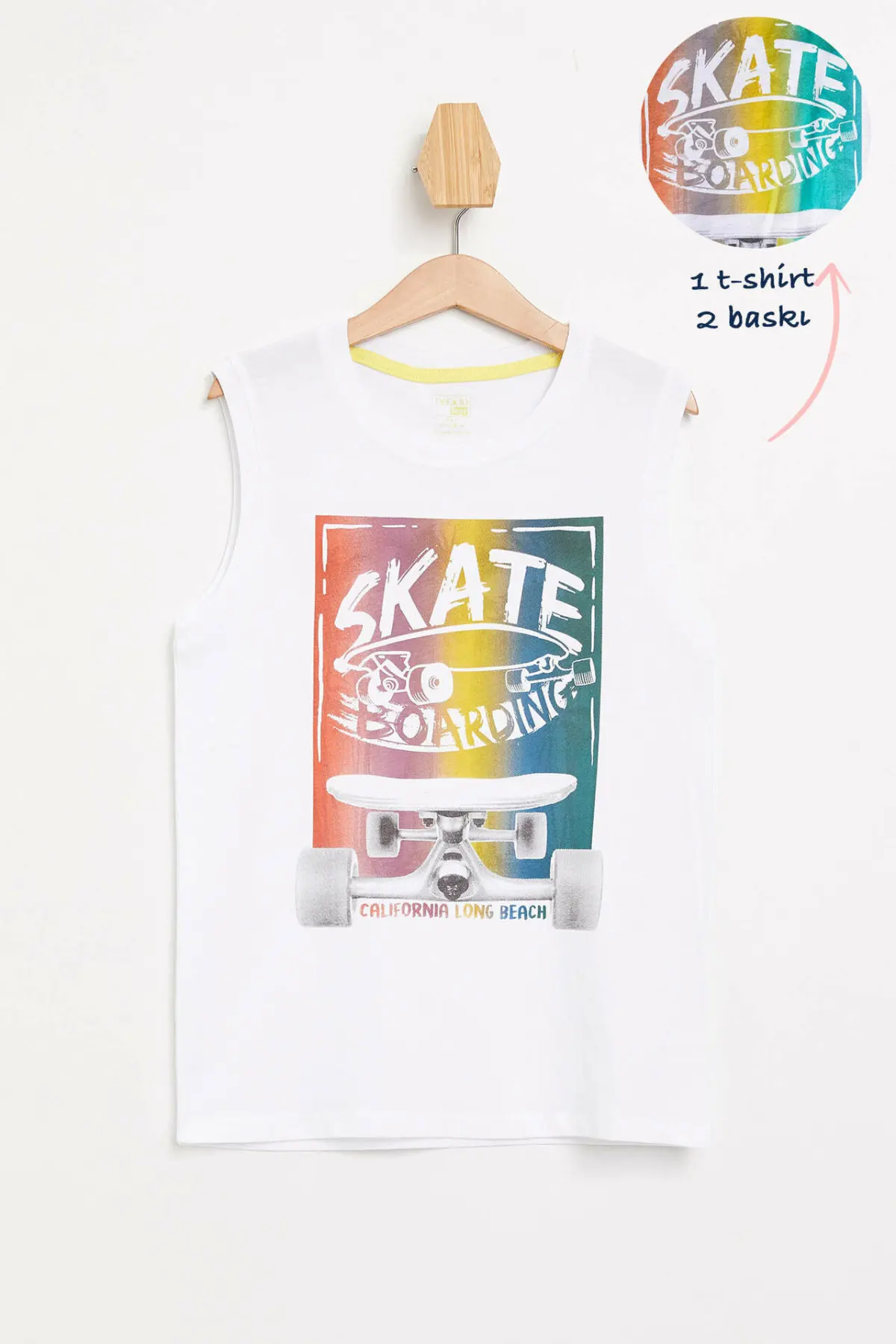 DeFacto летний модный жилет для мальчиков с круглым вырезом Повседневная футболка