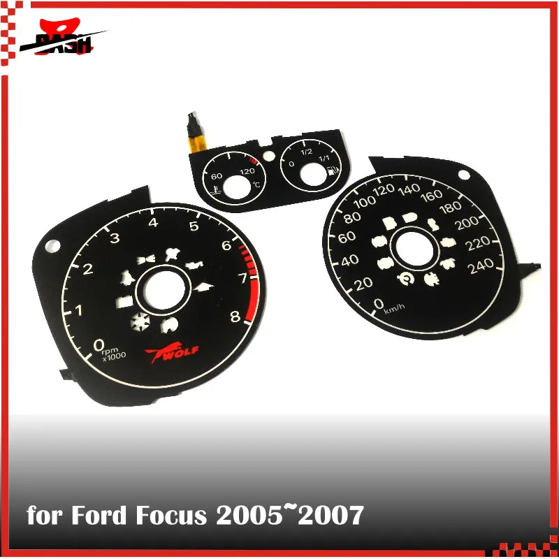 Индикатор свечения DASH EL для фокуса 2005 2007 обратное свечение черное лицо