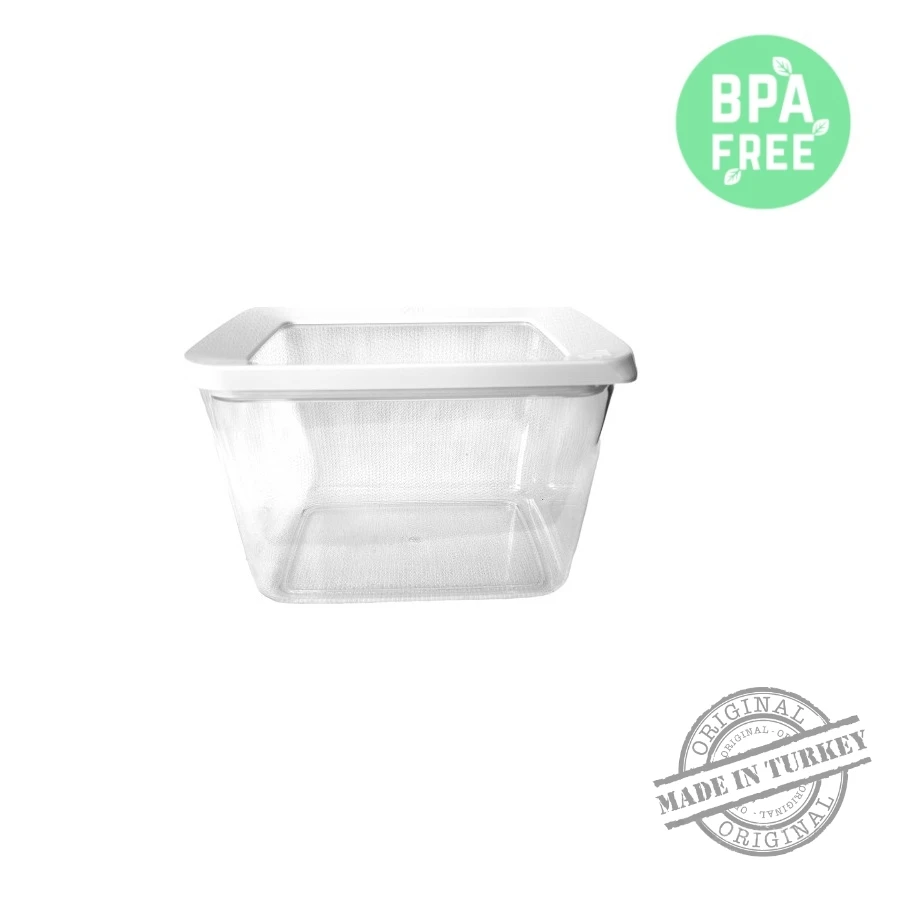 

Multipurpose Vacuum Rectangular Storage Container 1400 ml (2 pcs) BPA Free Hard Plastic Home Kitchen Refrigrator Store Food
