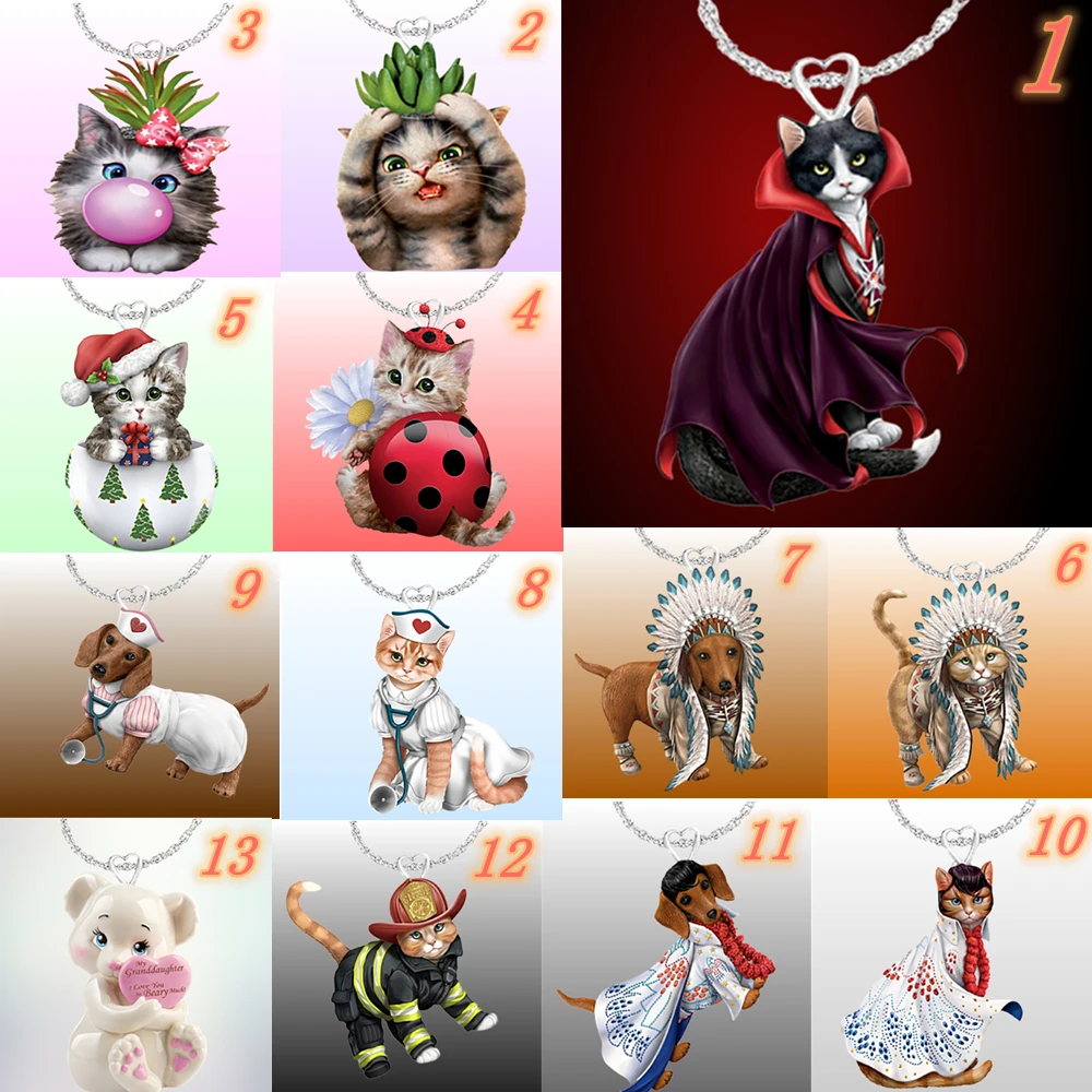 

Exquisite Cartoon Animal Acrylic Pendant Necklace Fashion Girl Necklace Cute Girls Jewelry Necklace Party Jewelry Birthday Gifts