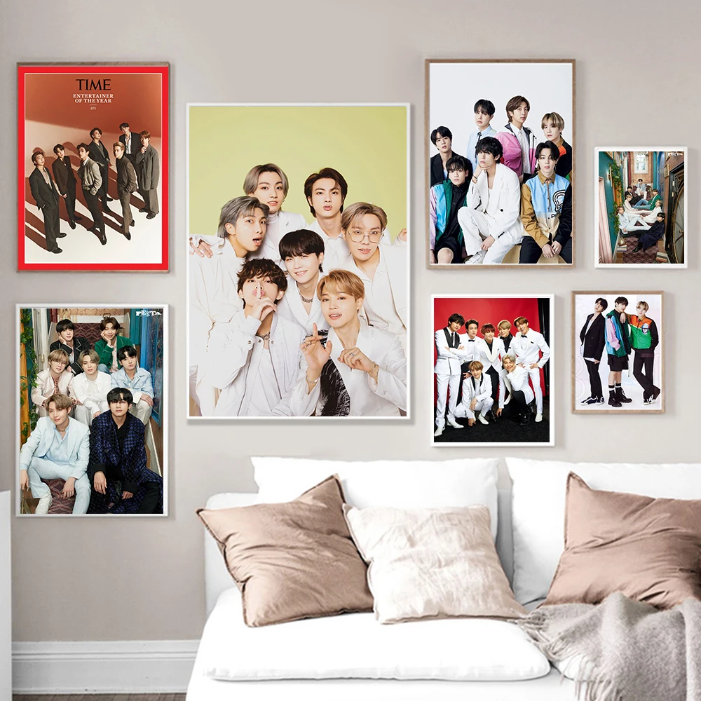Póster de banda de música Popular coreana, película, Tv, estrella, cuadro artístico de pared, lienzo, pintura, sala de estar, decoración del hogar