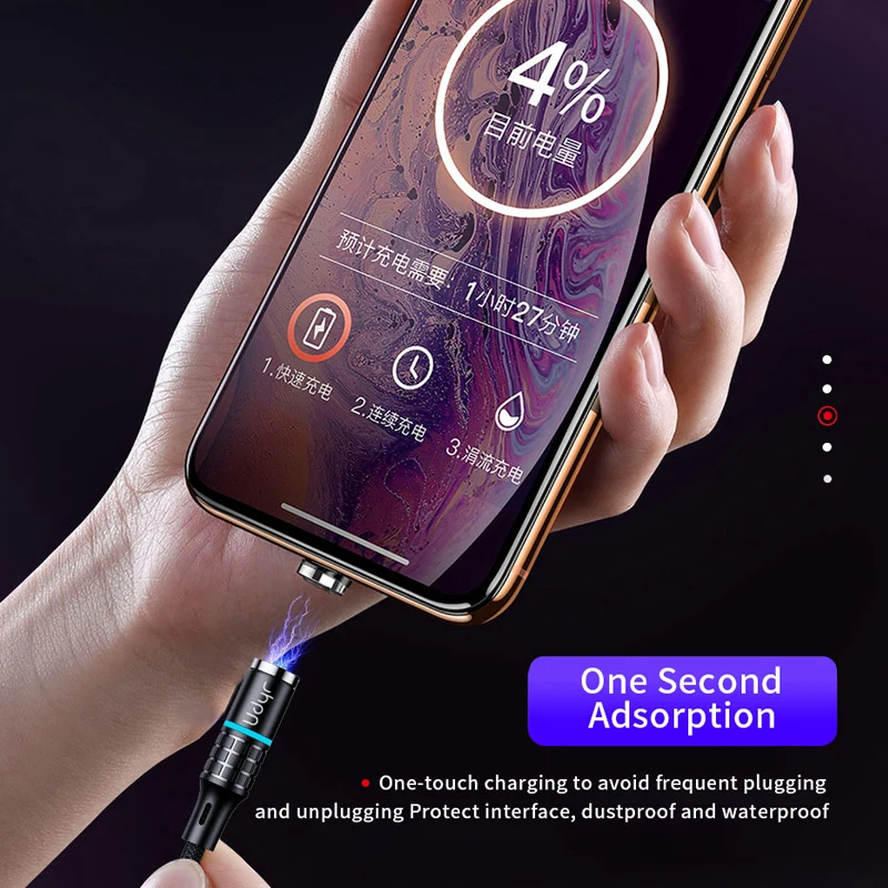 Udyr Магнитный кабель Micro usb type C зарядный кабель для samsung iPhone 7 6 зарядное устройство быстрый Магнитный кабель USB C Шнур адаптер для проводов