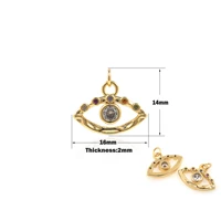 turkish hollow evil eye pendant for women handmade gold girl lucky eye jewelry gift cubic zirconia eye charm